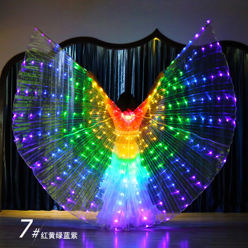 Light up 300 Leds Belly Dance Isis Wing For Ladies With Telescopic Stick